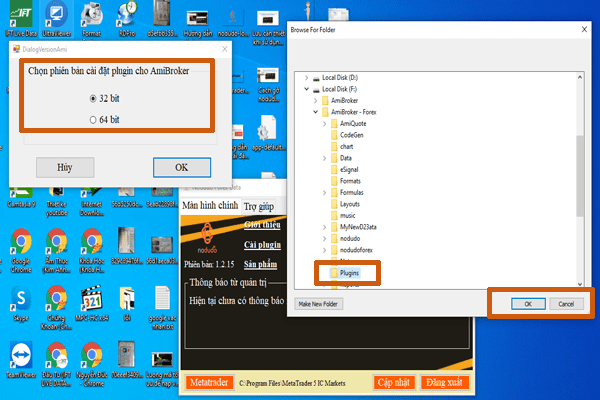 Cài plugin cho Amibroker trong bộ cài chúng ta cần cài đặt