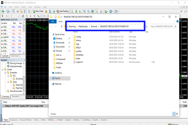 Nơi chứa các Script của phần mềm lấy dữ liệu từ Metatrader 4 cho Amibroker